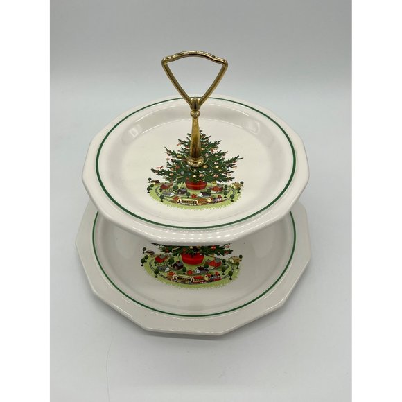Pfaltzgraff Holiday Vintage Christmas Heritage Serving Tray By